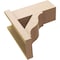 Ekena Millwork 8-in W x 18-in D x 18-in H Funston Block Rough Cedar Woodgrain TimberThane Outlooker, Primed Tan OUTUR080X18X18FST44RCPR - alternate 4